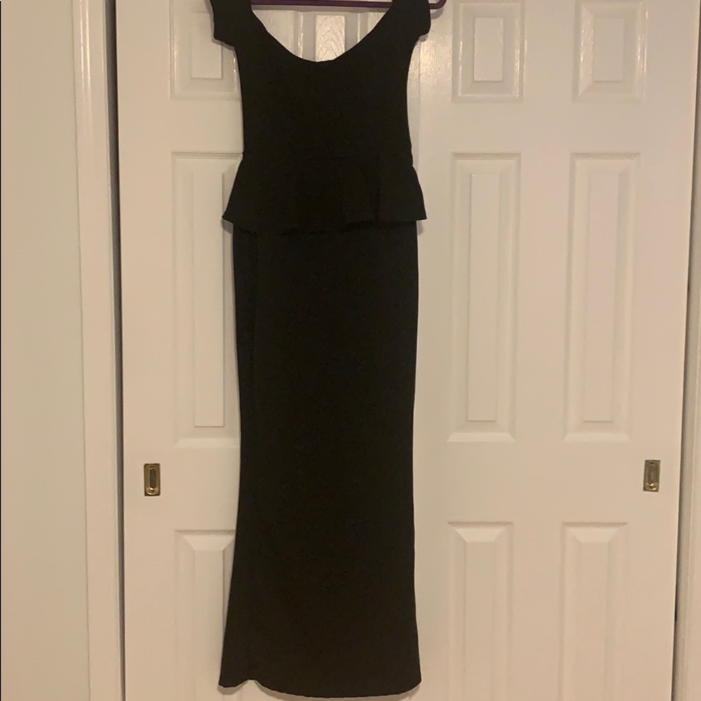Long elegant peplum dress